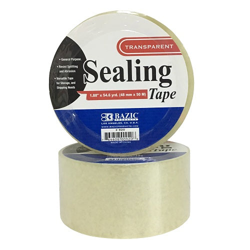 sealing tape clear 1.88in x 54.6 yrds -- 36 per case