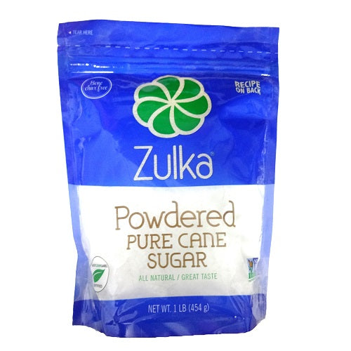 zulka powdered pure cane sugar 1 lb -- 10 per case