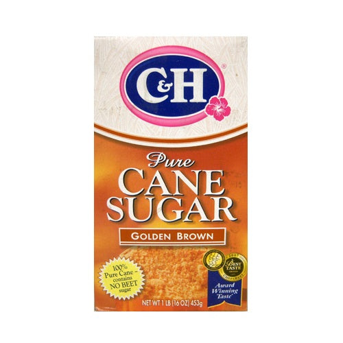 c h pure cane sugar 1 lb golden brown -- 24 per case