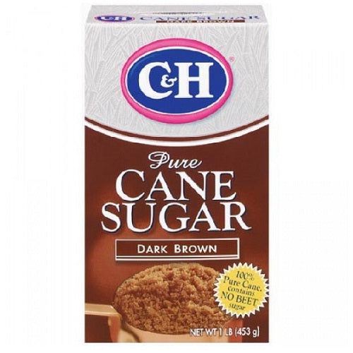 c h pure cane sugar 1 lb dark brown -- 24 per case