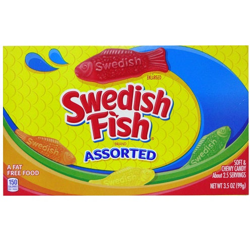 swedish fish box candy 3.5oz asst -- 12 per case