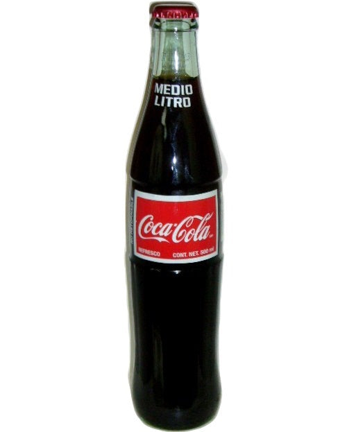 coca cola soda 500ml glass long neck -- 24 per case