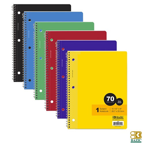 notebook 1 subj 70ct w-r spiral asst -- 24 per case