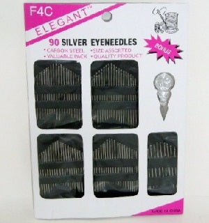 sewing needles eye silver 90pc -- 24 per box