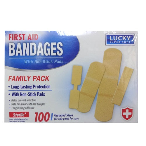 lucky first aid bandages 80ct -- 24 per case