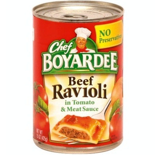 chef b- ardee beef ravioli 15oz tomato sa -- 24 per case