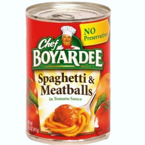 chef b- ardee spaghetti meatballs 14.5 -- 24 per case