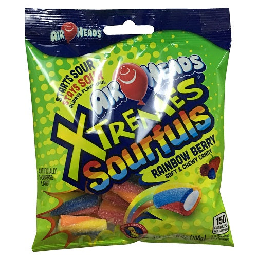 x- tremes sourfuls rainbow berry peg bag -- 12 per case