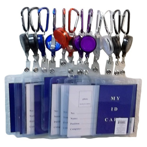 key chain id holder asst clrs -- 12 per box