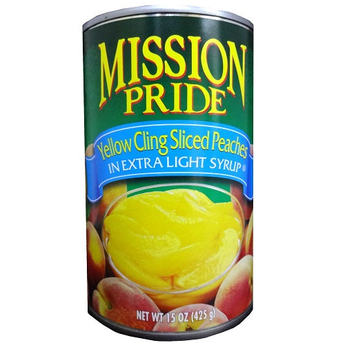 mission pride peaches yellow 15oz -- 24 per case