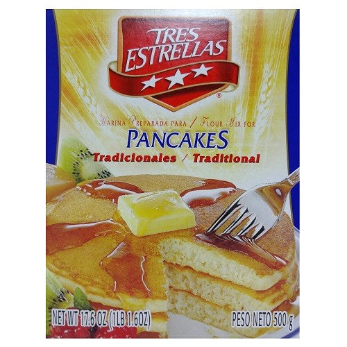 tres estrellas pancakes mix 17.6oz -- 12 per case