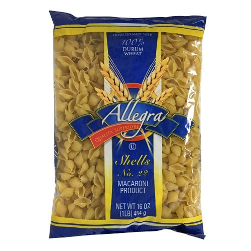 allegra pasta 1 lb shells -- 20 per case