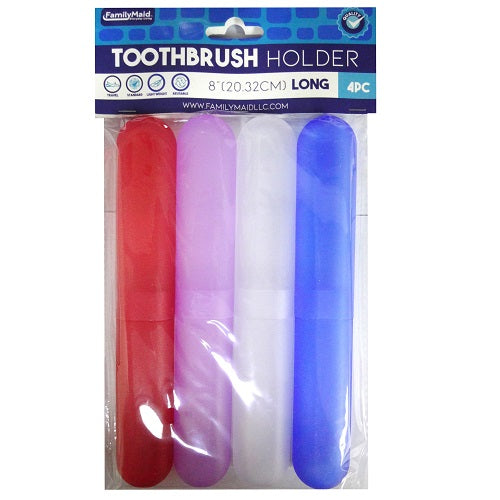 toothbrush holder 4pc 8in asst clrs -- 24 per box