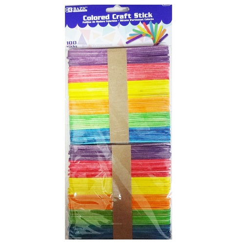 craft sticks colored 100ct -- 24 per box