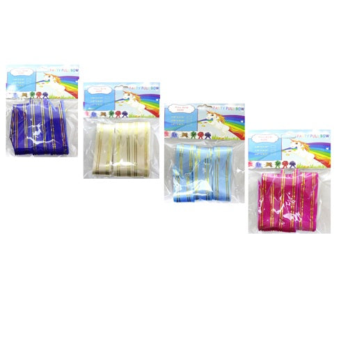 party pull bow 3pk asst clrs -- 12 per box