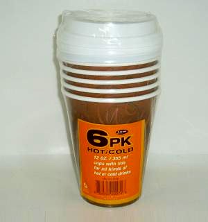 hot cold cups w- lids 6pk 12oz -- 48 per case