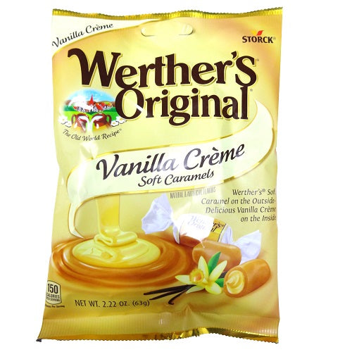 werthers original vanilla creme 2.22oz -- 12 per case