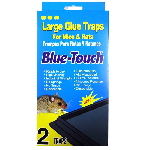 blue- touch mice rats glue trps 2pk lg -- 48 per case