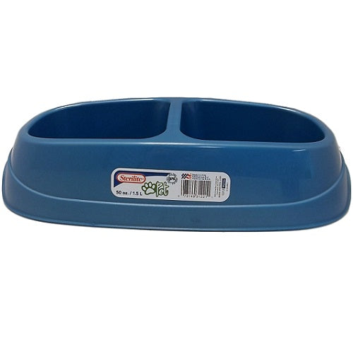 sterilite lg double pet bowls marina -- 6 per case