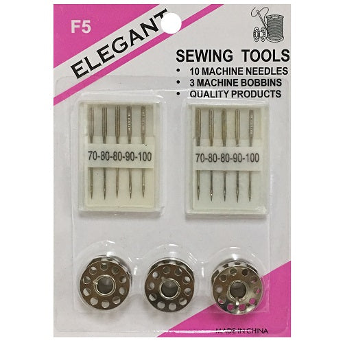 elegant sewing tools 10 needles 3 bobbi -- 24 per box