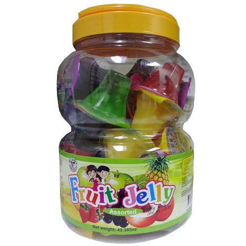 fruit jelly cups 35ct in jar w- handle -- 6 per case