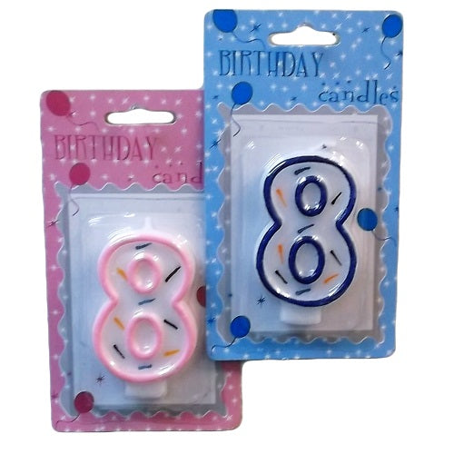 numeric birthday candle 8 -- 24 per case