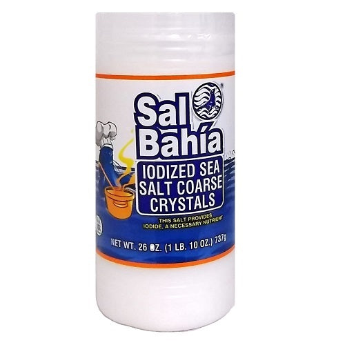 sal bahia sea salt coarse 26oz iodized -- 12 per case