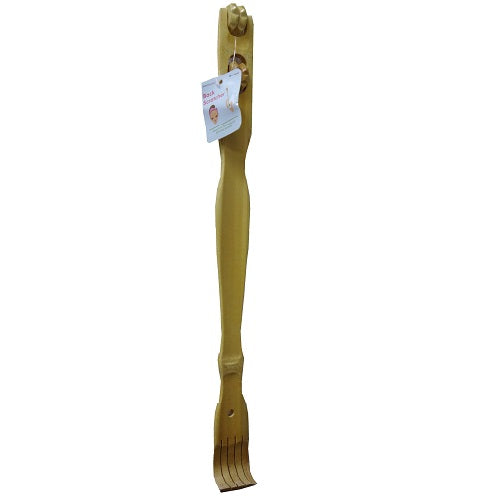 bamboo back scratcher w-2 massage roller -- 36 per case