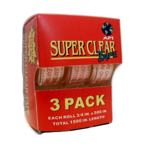 super clear tape 3pk -- 24 per box