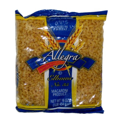 allegra pasta 1 lb elbows -- 20 per case