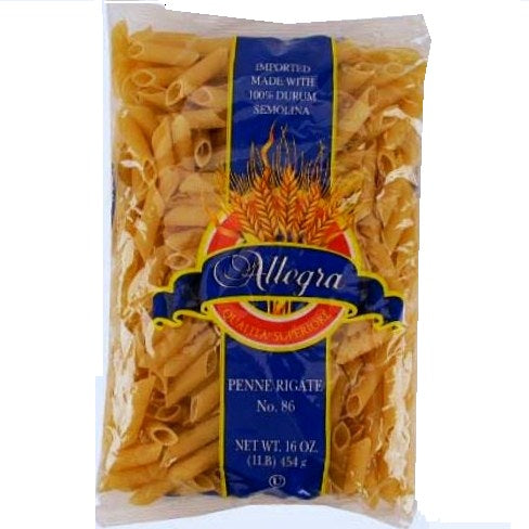 allegra pasta 1 lb penne rigate -- 20 per case