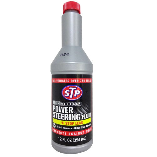 stp power steering fluid 12oz stop leak -- 6 per case