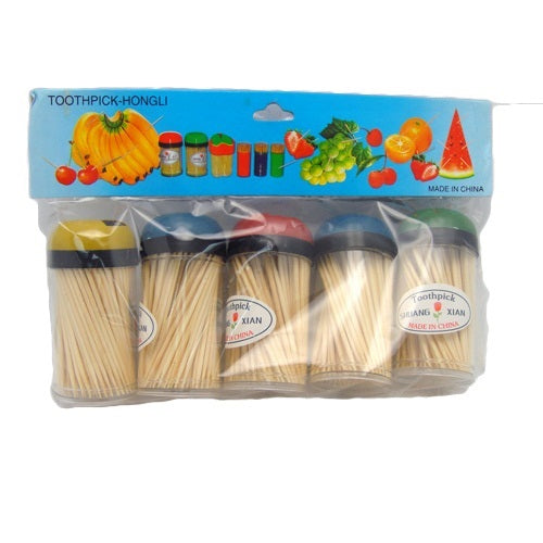 toothpicks wooden 5pk -- 10 per box