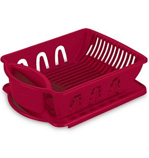 sterilite sink set 2pc classic red -- 6 per case