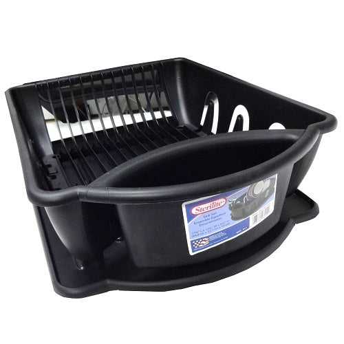 sterilite sink set 2pc black lg -- 6 per case