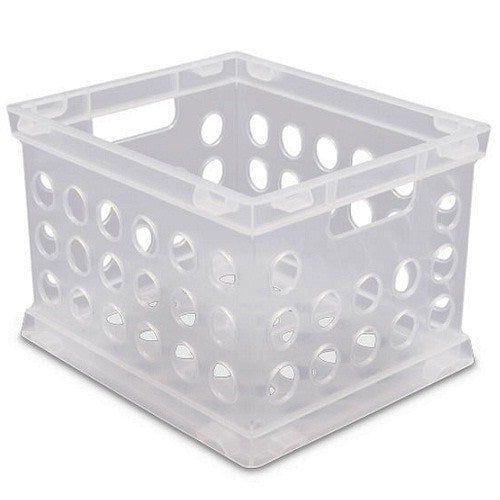 sterilite mini crate clear -- 12 per case