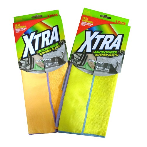 xtra kitchen cloth 2pk asst clrs -- 12 per box