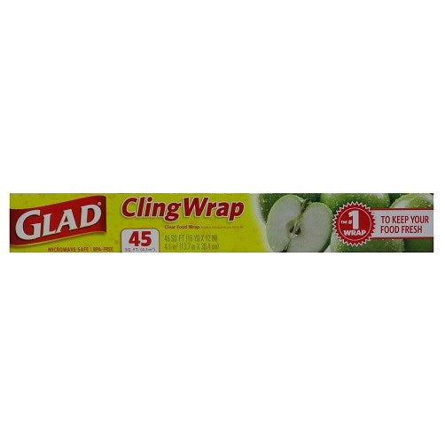 glad cling wrap 45sq ft -- 24 per case