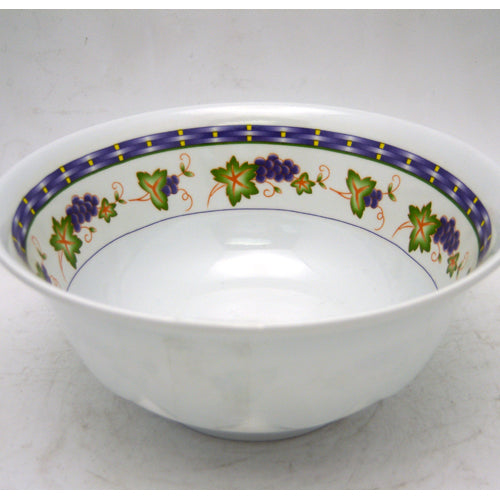 melamine bowl 6in grape design -- 30 per box