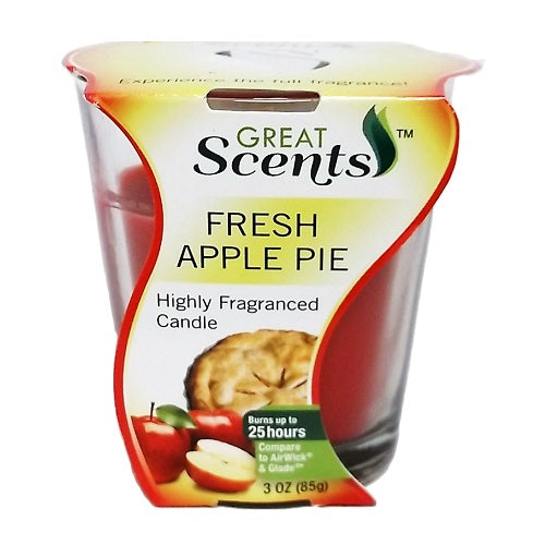 g.s scented candle 3oz apple pie -- 12 per case