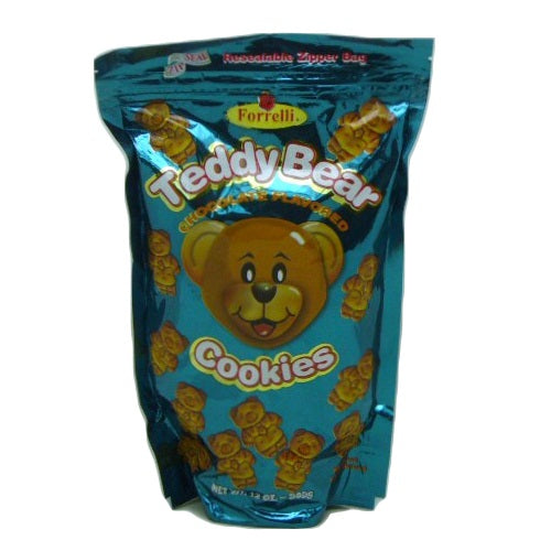 forrelli teddy bear choc cookies 12oz -- 12 per case