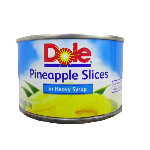 dole pineapple slices 8.25oz in syrup -- 12 per case