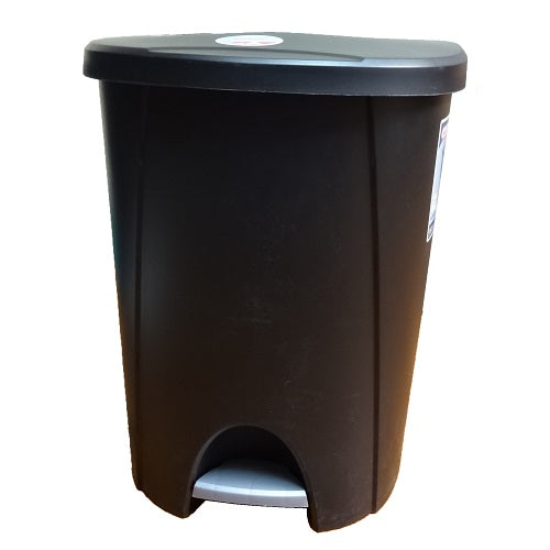 sterilite step- on wastebasket 6.6gl blk -- 4 per case