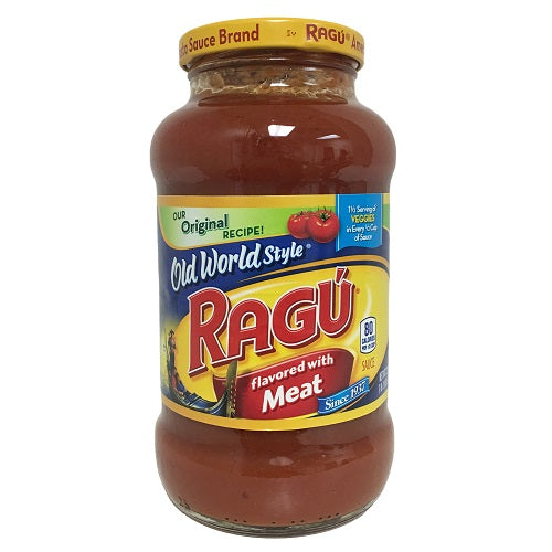 ragu sauce 23.9oz meat -- 12 per case