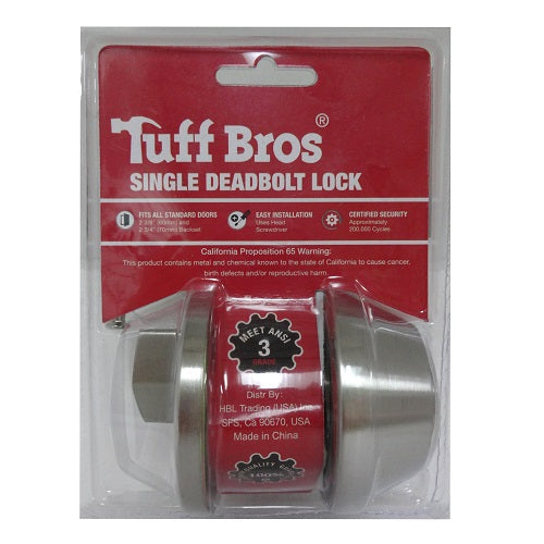 tuff bros single deadbolt lock -- 6 per box