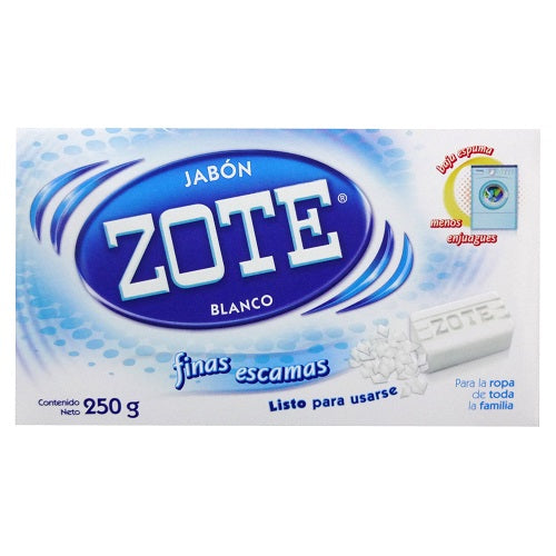 zote laundry flakes 250g white -- 18 per case