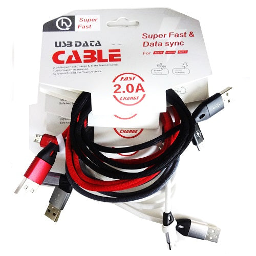 usb data cable 2.0 asst clrs -- 12 per box