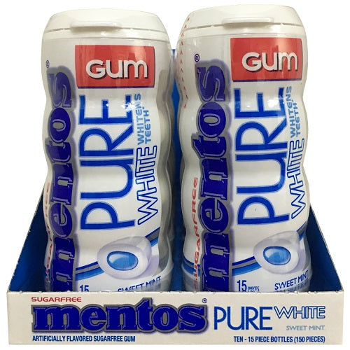 mentos gum bottles 15pc sweet mint -- 10 per box