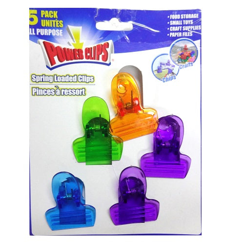 power clips 5pc asst clrs -- 12 per box