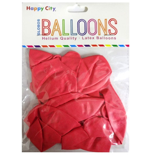 balloons latex 10pc red -- 12 per box